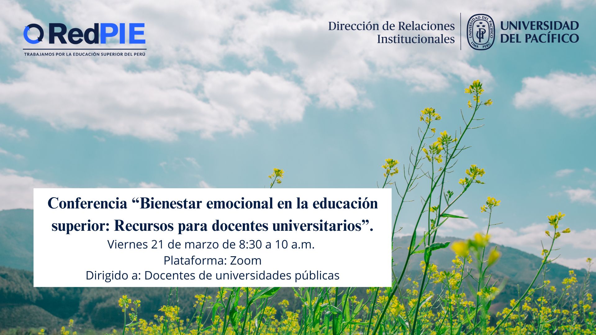 Conferencia "Bienestar emocional en la educación superior: Recursos para docentes universitarios"